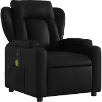 Syfax Massage-Relaxsessel, Kunstleder, Schwarz