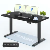 FlexiSpot EC5 Pro Höhenverstellbarer Schreibtisch 160x80cm, 160kg Tragkraft, 25MM EINTEILIGE TISCHPLATTE, Dual-Motor, Sitz-Steh-Erinnerung (Schwarz)