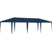Syfax Partyzelt 4x9 m Blau für Outdoor-Partys und Feste, UV-beständig, wasserfest