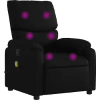 Syfax Massage-Relaxsessel, Kunstleder, Schwarz