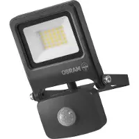 Osram ENDURA FLOOD PC 20W LED-Fluter mit Sensor, 3000K warmweiß, 1800 Lumen, IP44 Flutlicht Bewegungserkennung, einstellbar 5s-10min, Grau