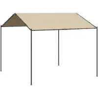 Syfax Gartenpavillon Beige 3x3 m Stahl und Stoff