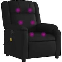 Syfax Massage-Relaxsessel, Kunstleder, Schwarz