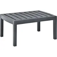 Syfax Gartentisch Anthrazit 78x55x38 cm Kunststoff