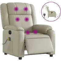 Sonstiges Massagesessel Elektrisch Creme Kunstleder