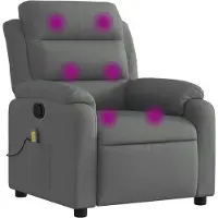 Syfax Massage-Relaxsessel, Stoff, Dunkelgrau