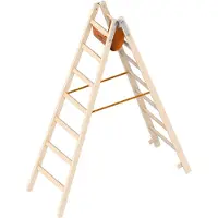 Layher 1038 Holzstehleiter 2x7 Sprossen