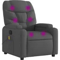 Syfax Massage-Relaxsessel, Stoff, Dunkelgrau