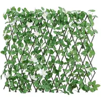 Syfax Rankgitter mit Künstlichem Efeu Erweiterbar Grün 186x30 cm