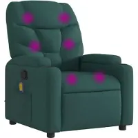Syfax Massagesessel Dunkelgrün Stoff