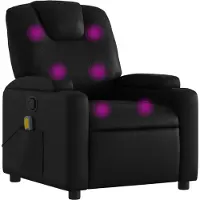 Syfax Massage-Relaxsessel, Kunstleder, Schwarz