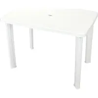 Syfax Gartentisch Weiß 101 x 68 x 72 cm Kunststoff