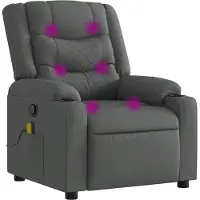 Syfax Massage-Relaxsessel, Stoff, Dunkelgrau