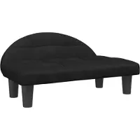 Syfax Hundebett Schwarz 70x52x30 cm Samt