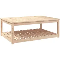 Syfax Gartentisch 121x82,5x45 cm Massivholz Kiefer