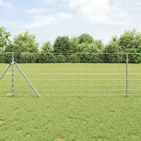 Syfax Ground Fix Geschweißter Drahtzaun 50 x 0,8 m Verzinkter Stahl