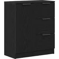 Syfax Sideboard Schwarz Eichen-Optik 60 x 30 x 70 cm Holzwerkstoff