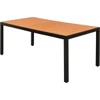 Syfax Gartentisch Braun 185x90x74 cm Aluminium und WPC