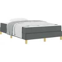 Syfax Boxspringbett mit Matratze Dunkelgrau 120 x 190 cm Stoff