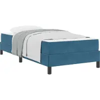 Syfax Boxspringbett mit Matratze Dunkelblau 80 x 200 cm Stoff
