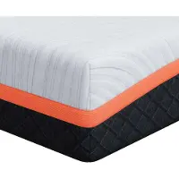 Syfax Matratze Weiß und Grau 90 x 200 cm Jacquard-Stoff
