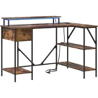 Syfax Schreibtisch Räuchereiche 120 x 79 x 86,5 cm Holzwerkstoff