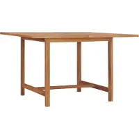 The Living Store Garten-Esstisch 110x110x75 cm Massivholz Teak