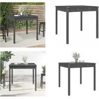 vidaXL Gartentisch Grau 82,5x82,5x76 cm Massivholz Kiefer - Gartentisch - Gartentische - Outdoor Tisch - Terrassentisch