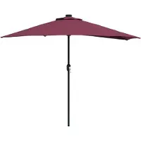 Syfax Garten-Sonnenschirm Bordeauxrot 294 x 150 x 224 cm