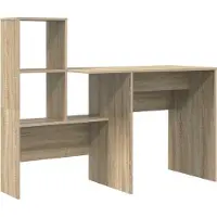 Syfax Schreibtisch Sonoma-Eiche 131,5 x 50 x 106,5 cm Holzwerkstoff