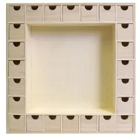 Artémio Adventskalender Holzquadrat 39 x 39 cm