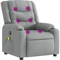 Syfax Massage-Relaxsessel Hellgrau Stoff