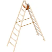 Layher 1053 Holzstehleiter nach Ö-Norm Z1501 2x9 Sprossen