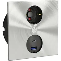 NABER Duplex E Steckdosenelement mit Doppel USB-Charger / USB-A / USB-C / Einbausteckdose