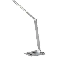 Rabalux 2029 Tischleuchte Nilfgard, 13W, 890lm, Aluminium, silber-weiß, Minimal, dimmbar, 43cm