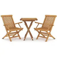 Syfax 3-tlg. Garten-Essgruppe Massivholz Teak