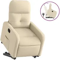 Sonstiges Relaxsessel mit Aufstehhilfe Creme Stoff