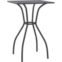 Syfax Gartentisch Anthrazit 50x50x72 cm Stahlgitter