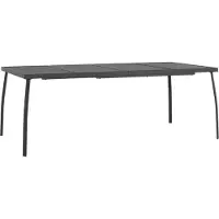 Syfax Gartentisch Anthrazit 200x100x72 cm Stahlgitter