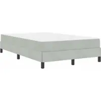 Syfax Boxspringbett mit Matratze Hellgrau 120 x 200 cm Stoff