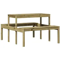Syfax Picknicktisch 110x134x75 cm Imprägniertes Kiefernholz