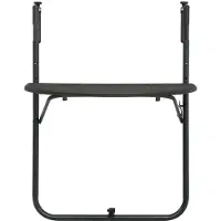 Syfax Balkon-Hängetisch Braun 60x64x83,5 cm Kunststoff Rattan-Optik