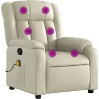 Syfax Massagesessel Creme Kunstleder