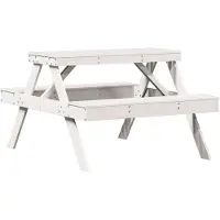 Syfax Picknicktisch 105x134x75 cm Massivholz Kiefer