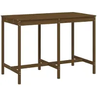Syfax Gartentisch Honigbraun 159,5x82,5x110 cm Massivholz Kiefer
