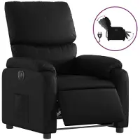 Syfax Relaxsessel Elektrisch Schwarz Kunstleder