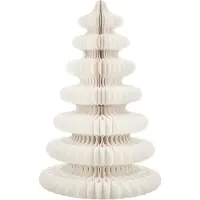 Mica Decorations Dekoration Weihnachtsbaum - H152 x Ø104 cm - Papier -100% - Weiß