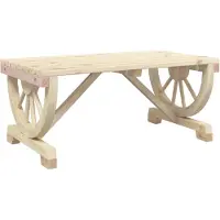 Syfax Garten-Couchtisch 90x50x40 cm Massivholz Tanne
