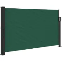 Syfax Seitenmarkise Ausziehbar Dunkelgrün 120x600 cm