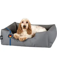 BedDog Hundebett ZARA,(S) ca. 55x40x17cm,STEEL-GREY (grau)